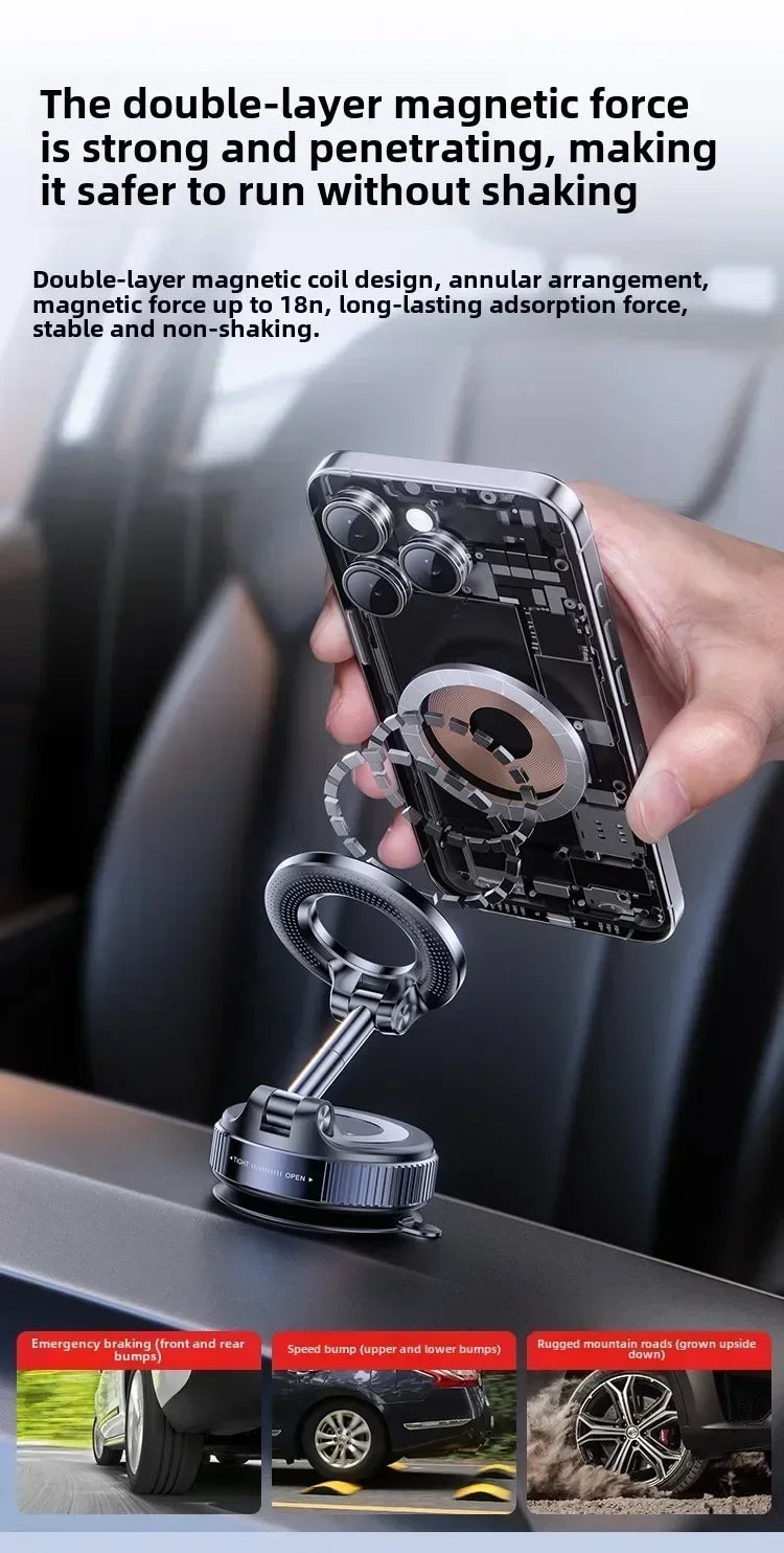 360° Adjustable Vacuum Magnetic Mount Car