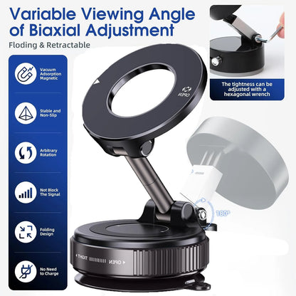 360° Adjustable Vacuum Magnetic Mount Car